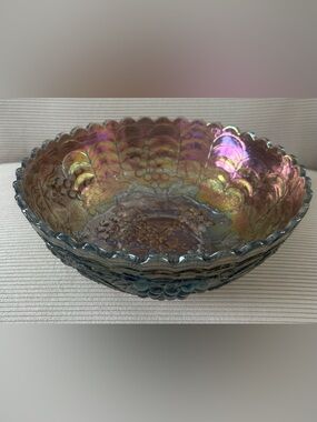 Carnival Glass 9-inch diameter - Imperial Grape bowl - part of the “berry set”